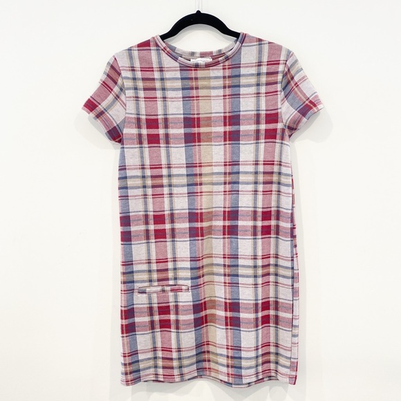 Zara | Plaid Faux Pocket Shirt Dress - Picture 1 of 7